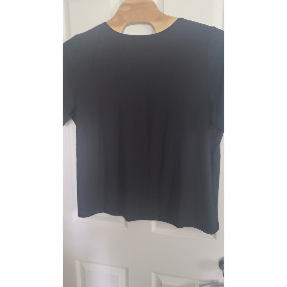Monroe & Main Top Shirt Womens 3X Plain Black‎ Square Neck Stretchy